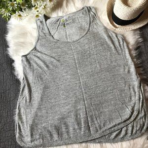 100% Linen Dakini High Low Hem Tank Top, L